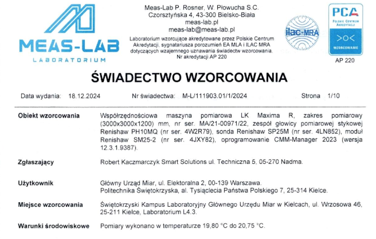 GUM Maxima R świadectwo